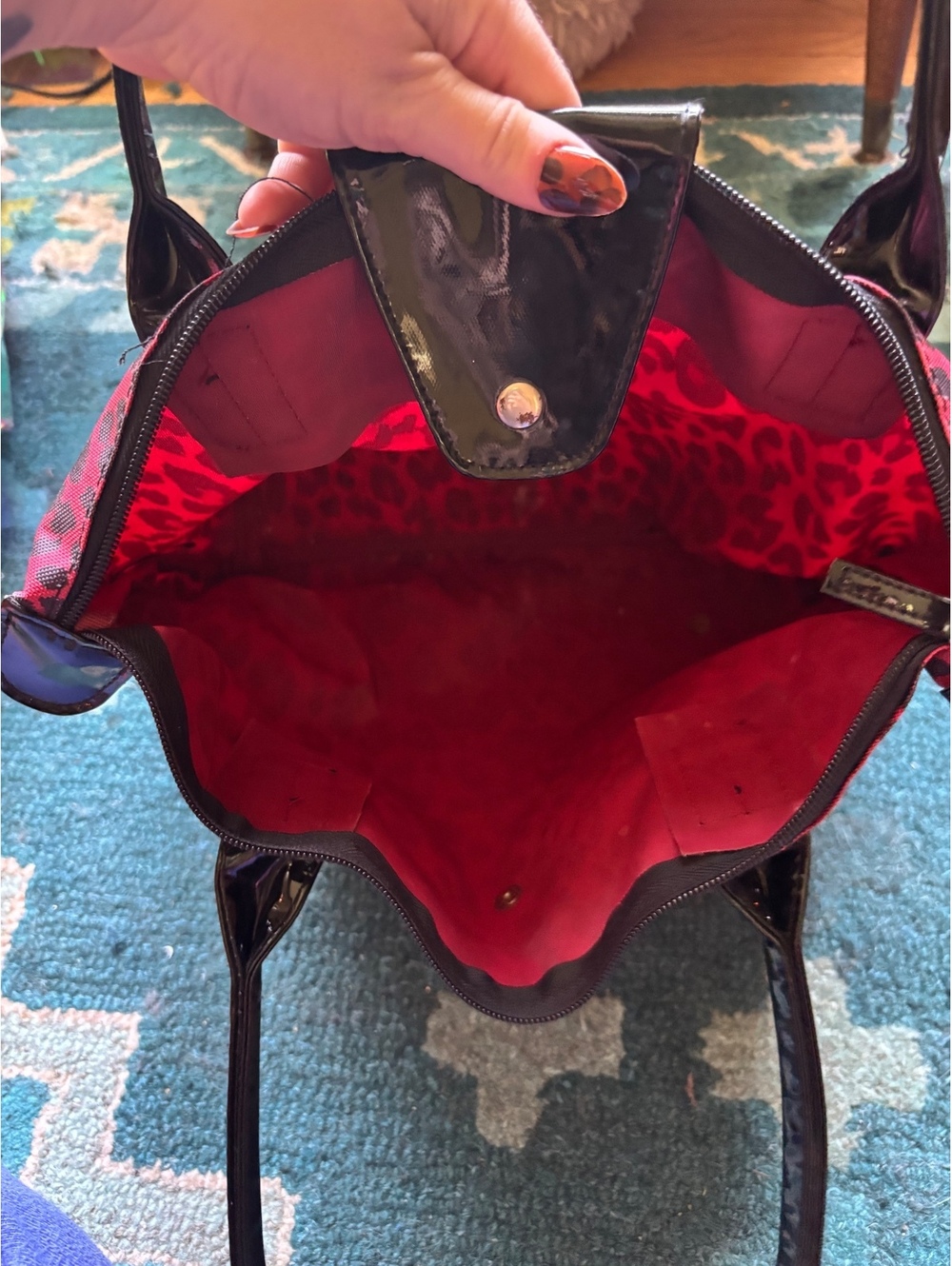 Cute red leopard bag - Picture 4 of 5